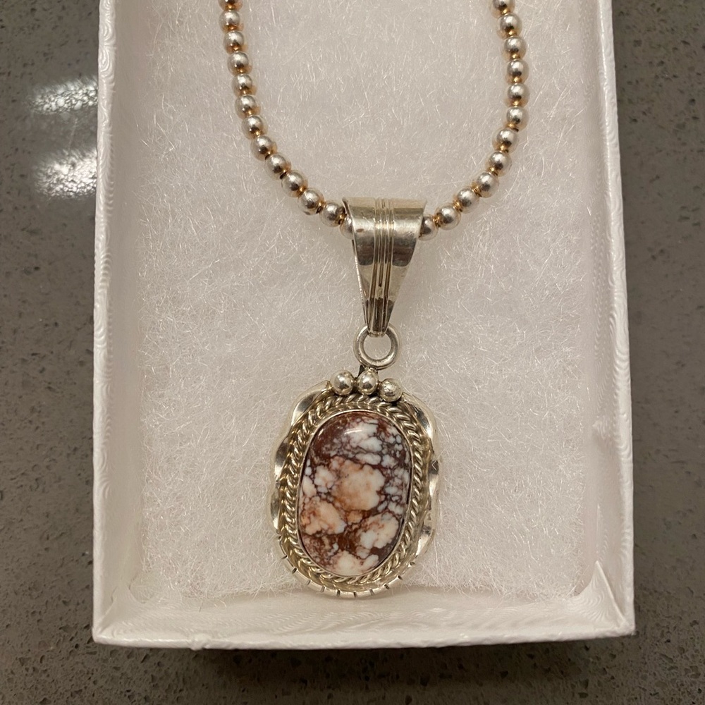 Wild Horse Pendant Set in Silver